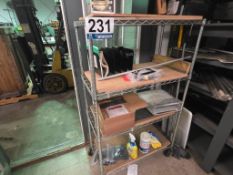 (2) Wire Shelving Units with Contents including finished goods