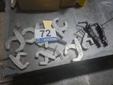 Lot: (8) Kant Twist Clamps and 2 Adj Holders