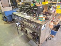 (2) Industrial Metal Workbenches with Collets, Tools and Organizers