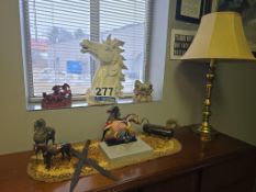 Lamp, Horse Figurines, Daggers