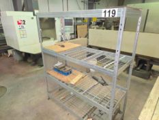 Metal 4-Tier Mobile Industrial Shelving Unit
