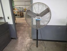 Industrial Pedestal Fan, Large Diameter, Black
