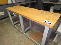 Lot: (2) Industrial Workbenches, Metal Desk, Filing Cabinet