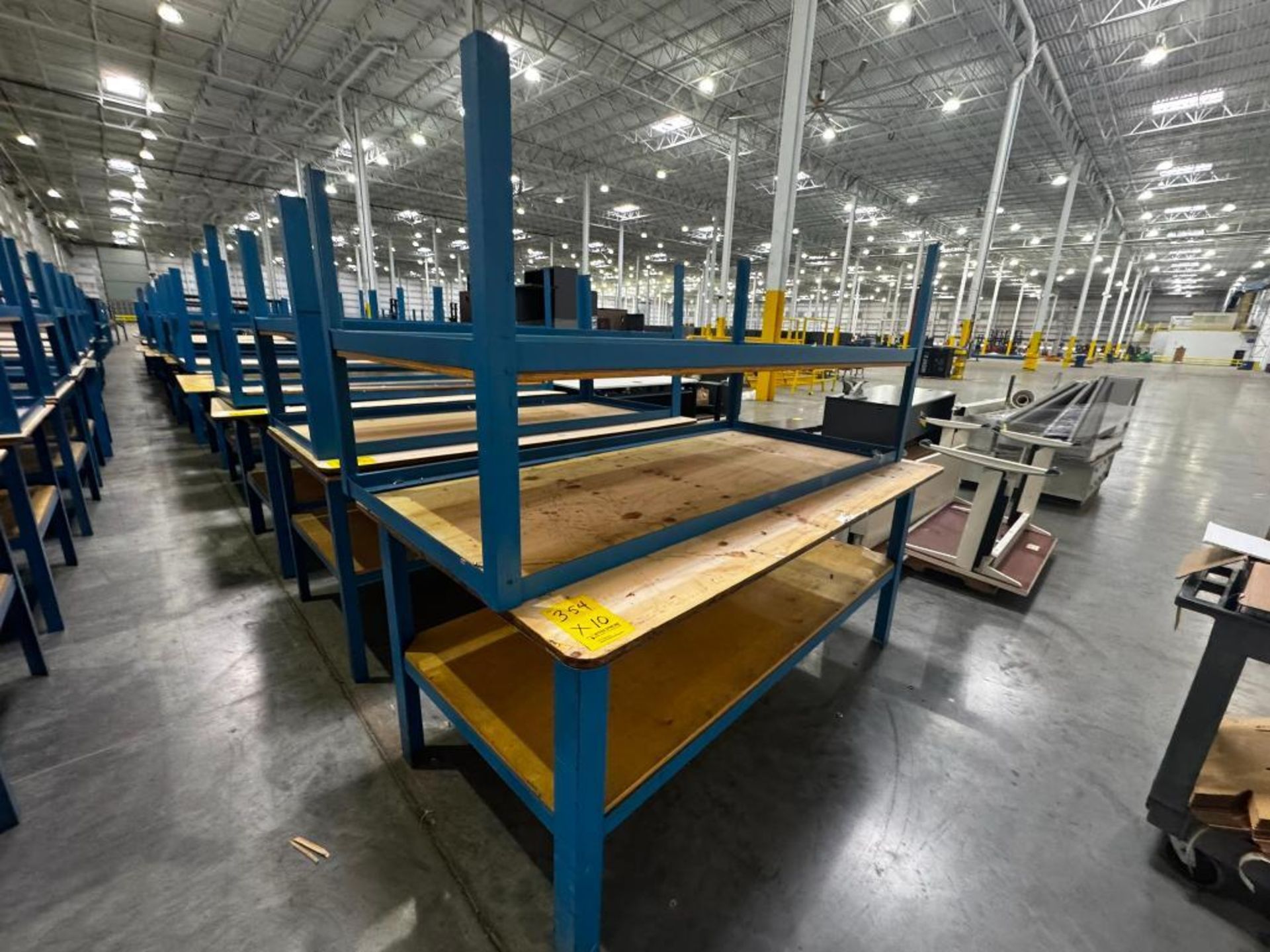 (10x) Assorted Size Assembly Steel Frame Tables