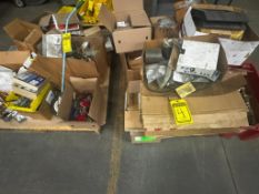 (2) Pallets of Maintenance Supplies, Consisting of Electrical Hangers, V Belt Sheave, Fasteners, Loc