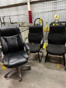 (2) Office Chairs, (1) Rolling Desk Chair