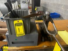 Lot of Tools Consisting of Saws, Plier, Floor Jack, Crimper, Screwdriver