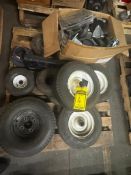 Pallet of Assorted Tires & Casters ($10 Loading fee will be added to buyer's invoice)