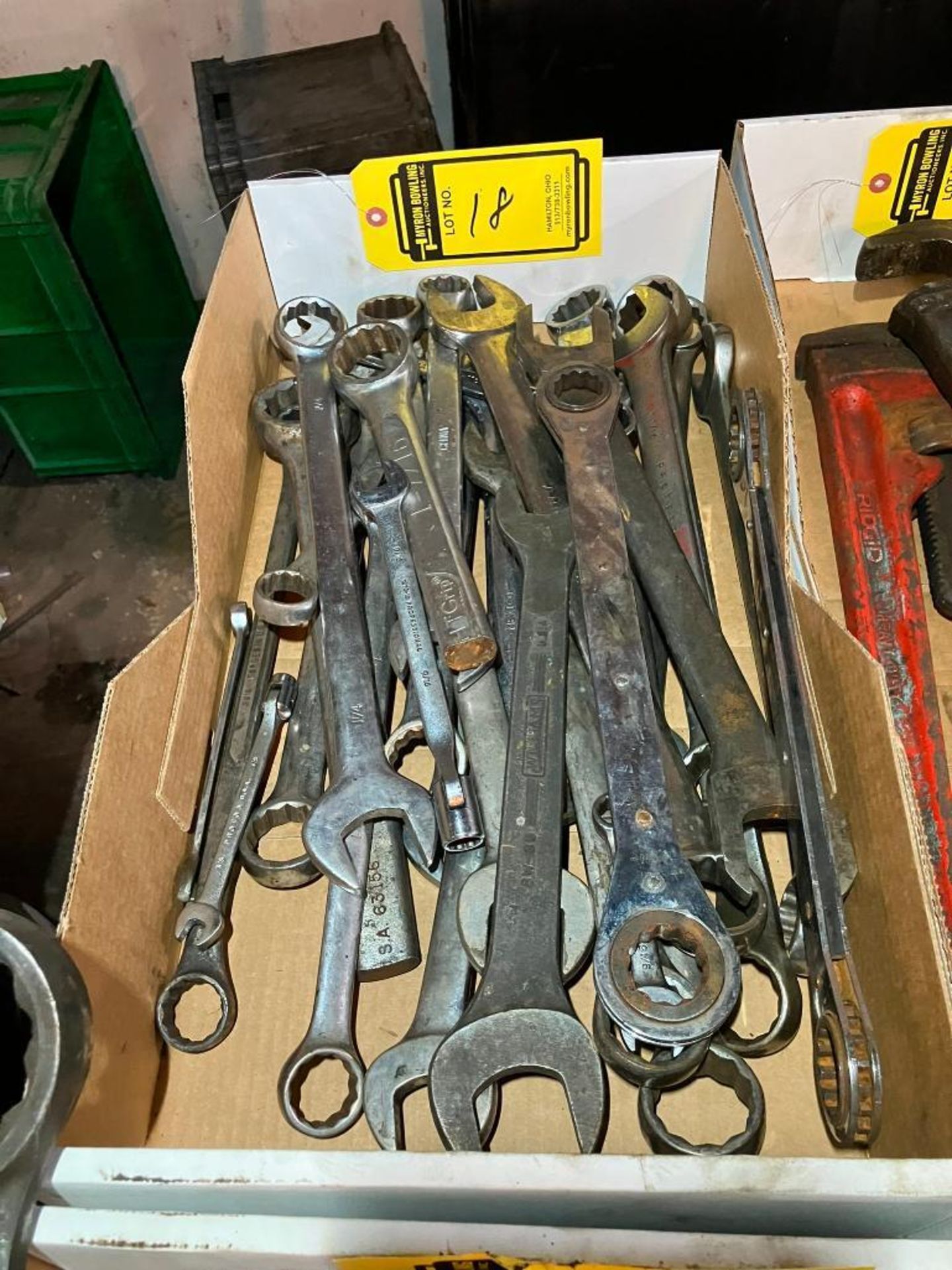 { Group of lots: 16, 17, 18 } Assorted Open-End Wrenches