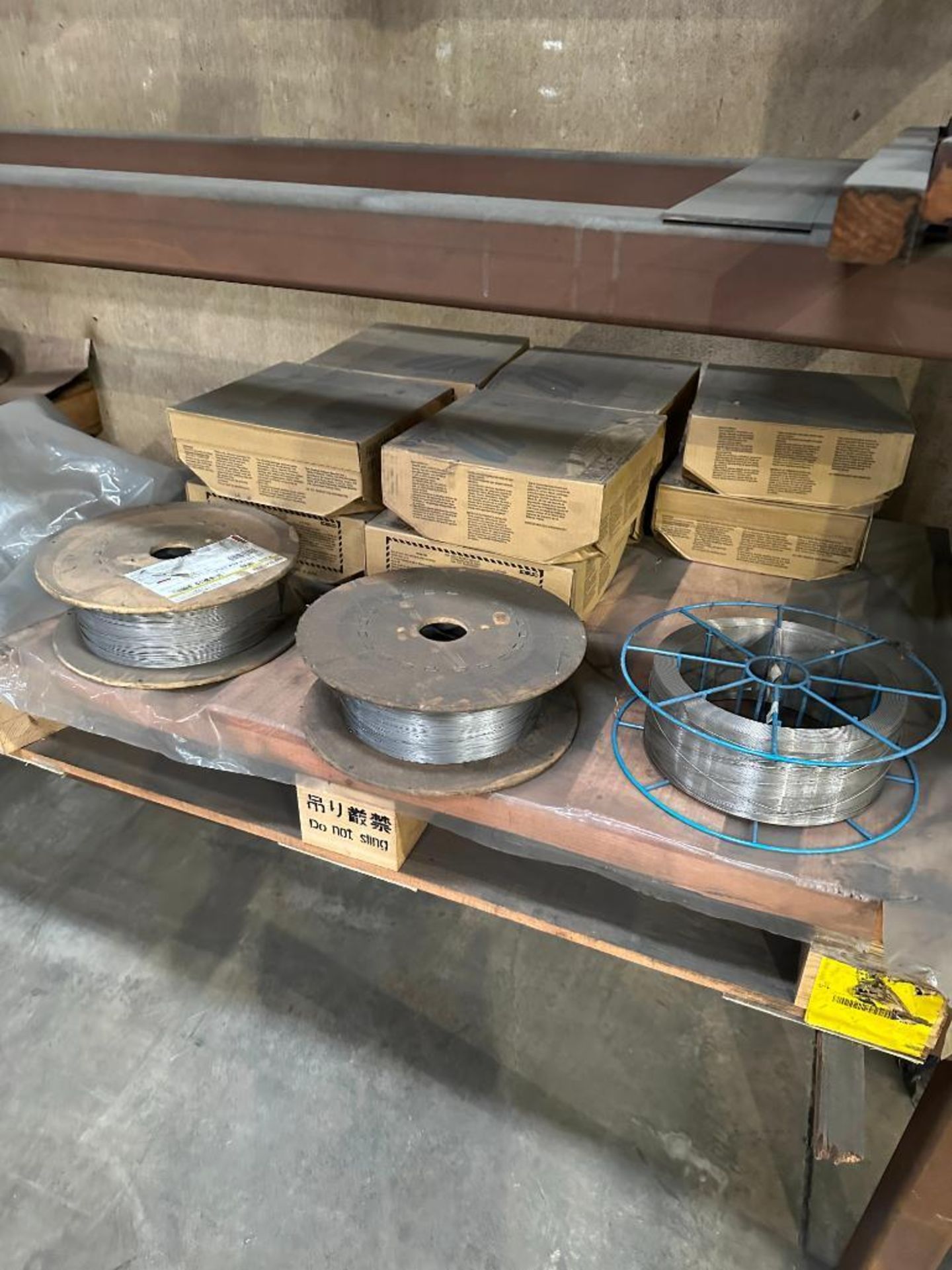 Custom Steel Racks w/ Contents of Assorted Fittings, Assorted Welding Wire