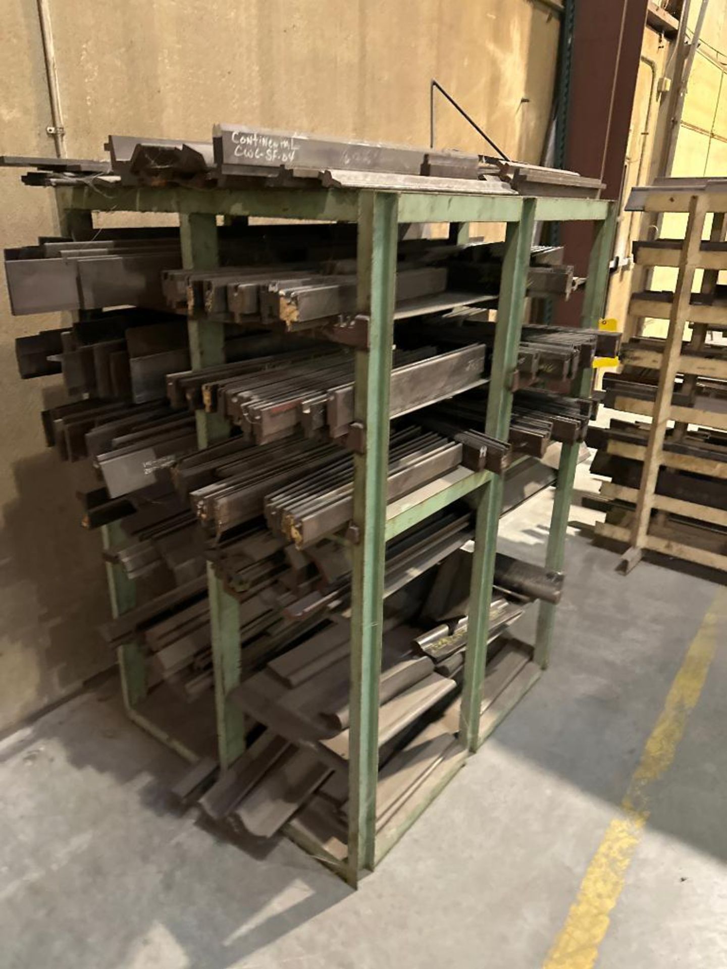 Press Brake Rack { Group of lots: 283, 284, 285, 286 (P) } Drawer of Assorted Press ...