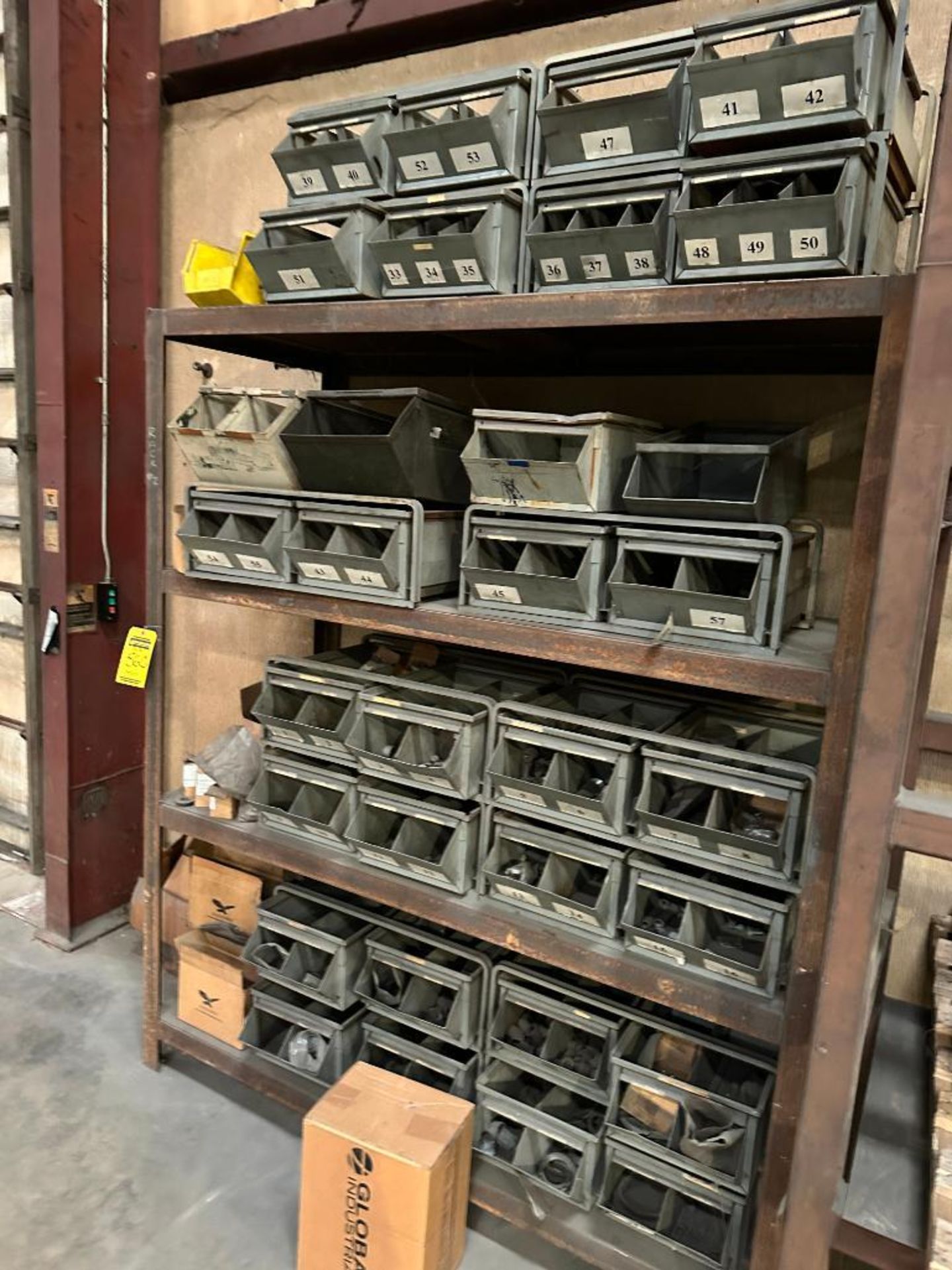 Custom Steel Racks w/ Contents of Assorted Fittings, Assorted Welding Wire