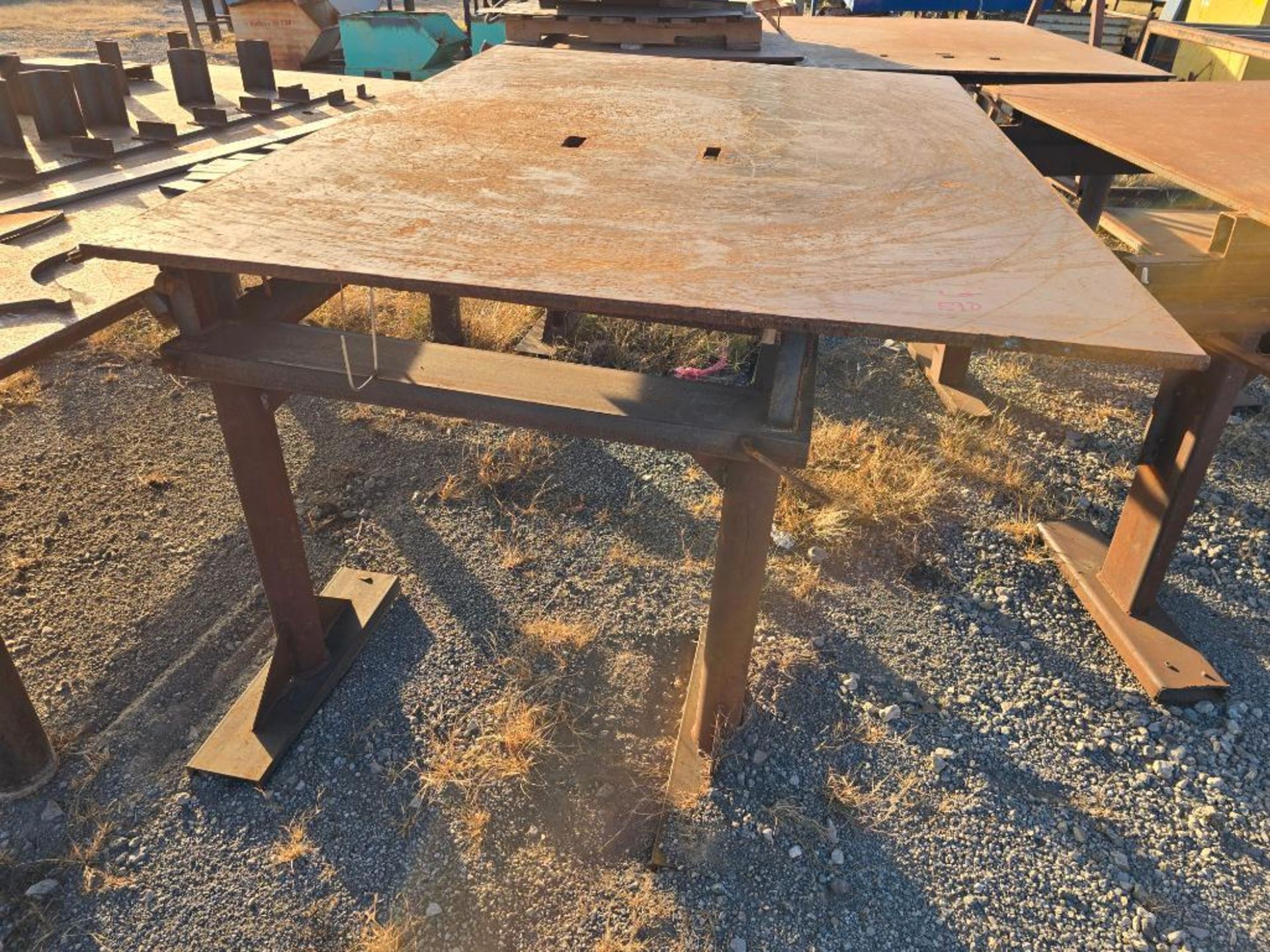 Material Racks Tables Lot of Assorted Steel Tables, Material Racks