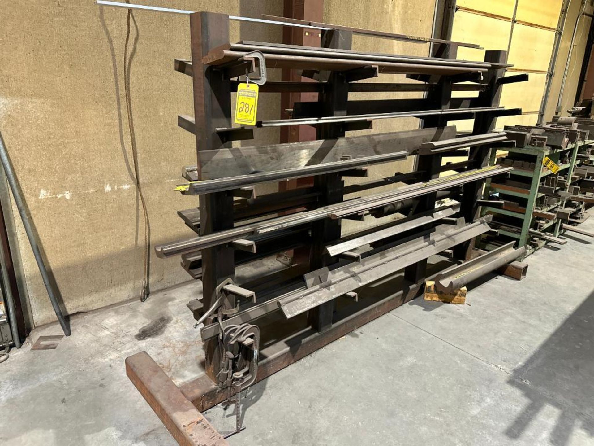 Brake Ress Rack { Choice of lots: 281 } Drawer of Assorted Press Brake Dies w/ Rack