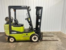 Clark 5,000-LB. Capacity Forklift, Model CGC25, S/N C365L-01849401FB, LPG Fuel, 3-Stage Mast, 189" L