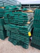 (116x) Steel King Teardrop 4-Pin Step Beams, 108" L x 5-1/2" T, (Approx. (3) Bent Beams), ($60 Loadi