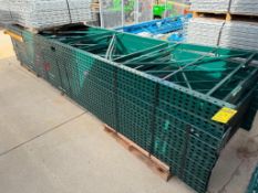 (11x) Interlake Teardrop Pallet Rack Uprights, 48" D x 16' T, (Approx. (2) Cut Uprights, ($40 Loadin