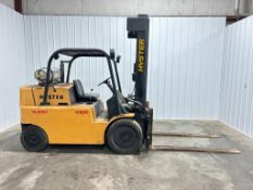 Hyster 15,000-Lb. Capacity Forklift, Model S150A, LPG Fuel, Cushion Tires, 3-Stage Mast, 107" Lowere