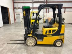 Yale 5,000-LB. Capacity Forklift, Model GLC050VXNVAE083, B910V01741M, LPG Fuel, Cushion Tires, 3-Sta
