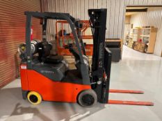 Toyota 3,000 LB. Capacity Forklift, Model 8FGCU15, S/N 31021, Side-Shift, Lever Controls, Solid Tire