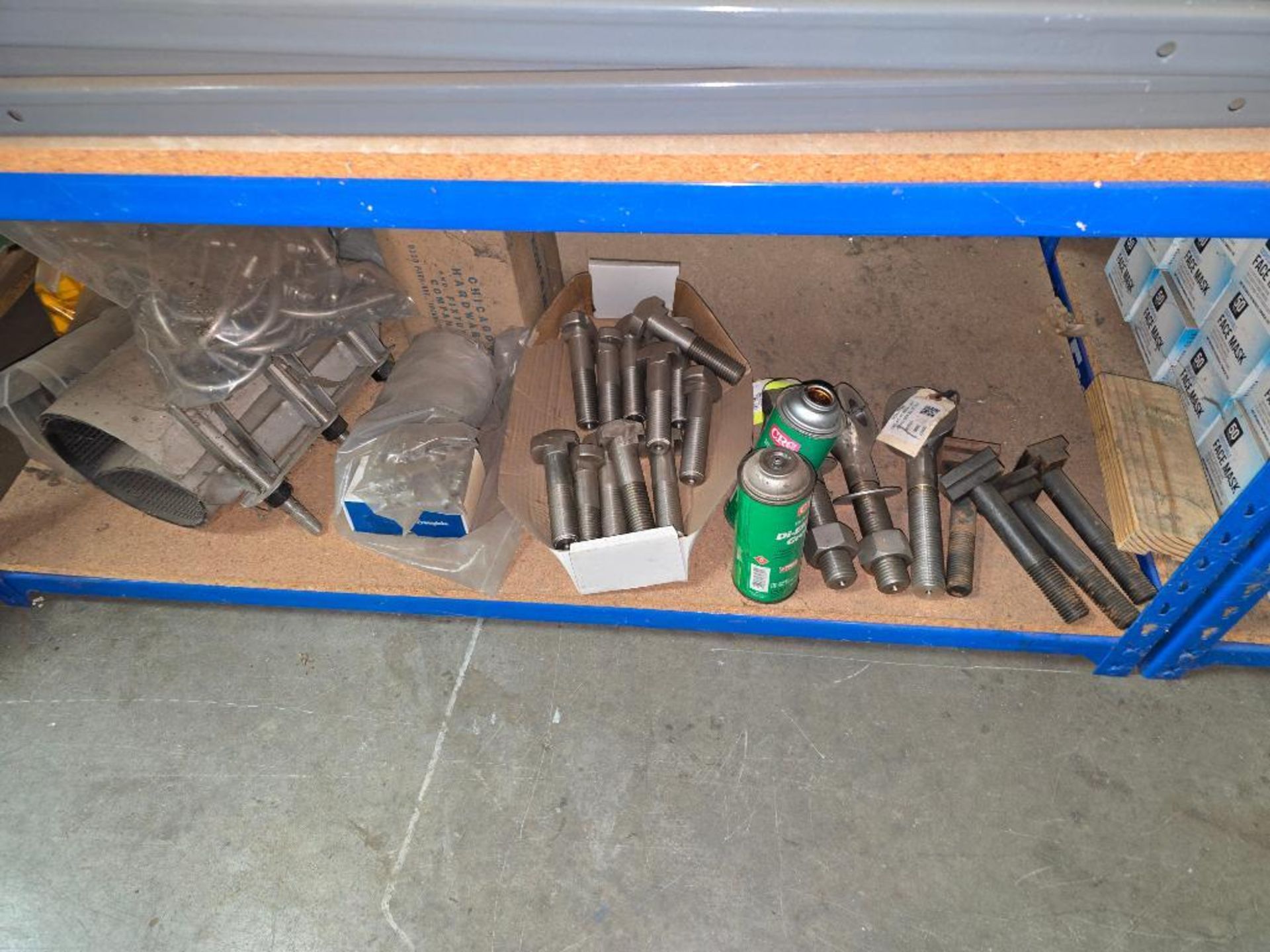 (2) Sections Gray Racking, 2'X5'X8' Each, (2) Sections Blue Rack (24.5 ...