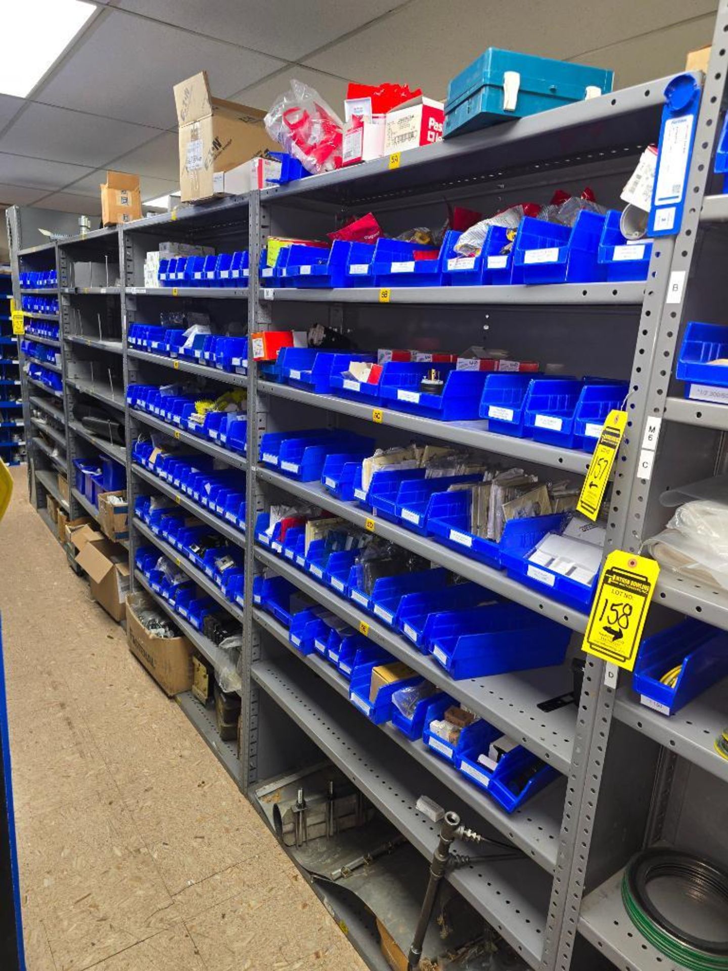 (7) Sections of Shelving *CONTENTS ONLY*; Fastenal Parts/Hardware, T&B ...