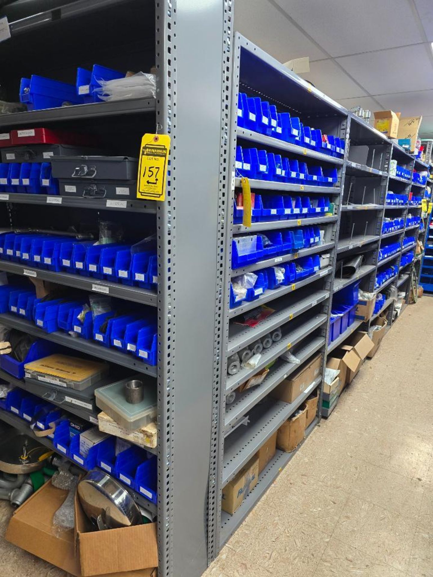 (7) Sections of Shelving *CONTENTS ONLY*; Fastenal Parts/Hardware, T&B ...