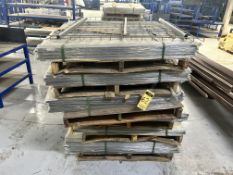 Lot of 6 Galvanized Molded Sheet Pallets, approximately measuring 1.20 x 1.30, approximately 1500 p