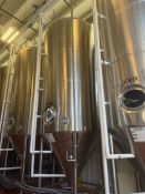 120 HL Stainless Steel Fermenter, Glycol Jacket, Cone Bottom, 4 Stainless Steel Legs with Leveling