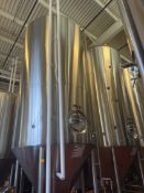 120 HL Stainless Steel Fermenter, Glycol Jacket, Cone Bottom, 4 Stainless Steel Legs with Leveling