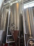 120 HL Stainless Steel Fermenter, Glycol Jacket, Cone Bottom, 4 Stainless Steel Legs with Leveling