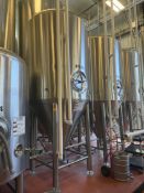 40 HL Stainless Steel Fermenter, Glycol Jacket, Cone Bottom, 4 Stainless Steel Legs with Leveling