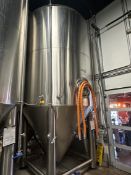 Premier Stainless 120 BBL Stainless Steel Fermentation Tank - Cone Bottom, Glycol Jacketed,