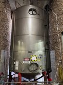 200 BBL Stainless Steel Brite Tank - Dish Bottom, Glycol Jacketed, Zwickel Valve, Top and Bottom