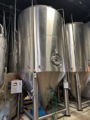 Premier Stainless 120 BBL Stainless Steel Fermentation Tank - Cone Bottom, Glycol Jacketed,