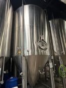 Premier Stainless 120 BBL Stainless Steel Fermentation Tank - Cone Bottom, Glycol Jacketed,