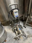 Inoxpa Stainless Steel Centrifugal Transfer Pump on Cart with 2 HP Motor and Lenze AC Tech VFD