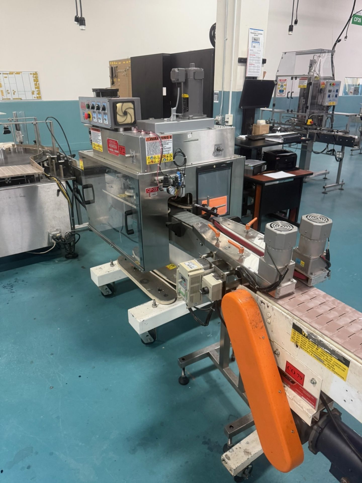 Kaps-All Model FE-4 Automatic 4 Spindle Inline Screw Capper with Side ...