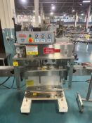 Kaps-All Model FE-4 Automatic 4 Spindle Inline Screw Capper with Side Grip Conveyor, 120 V, S/N: