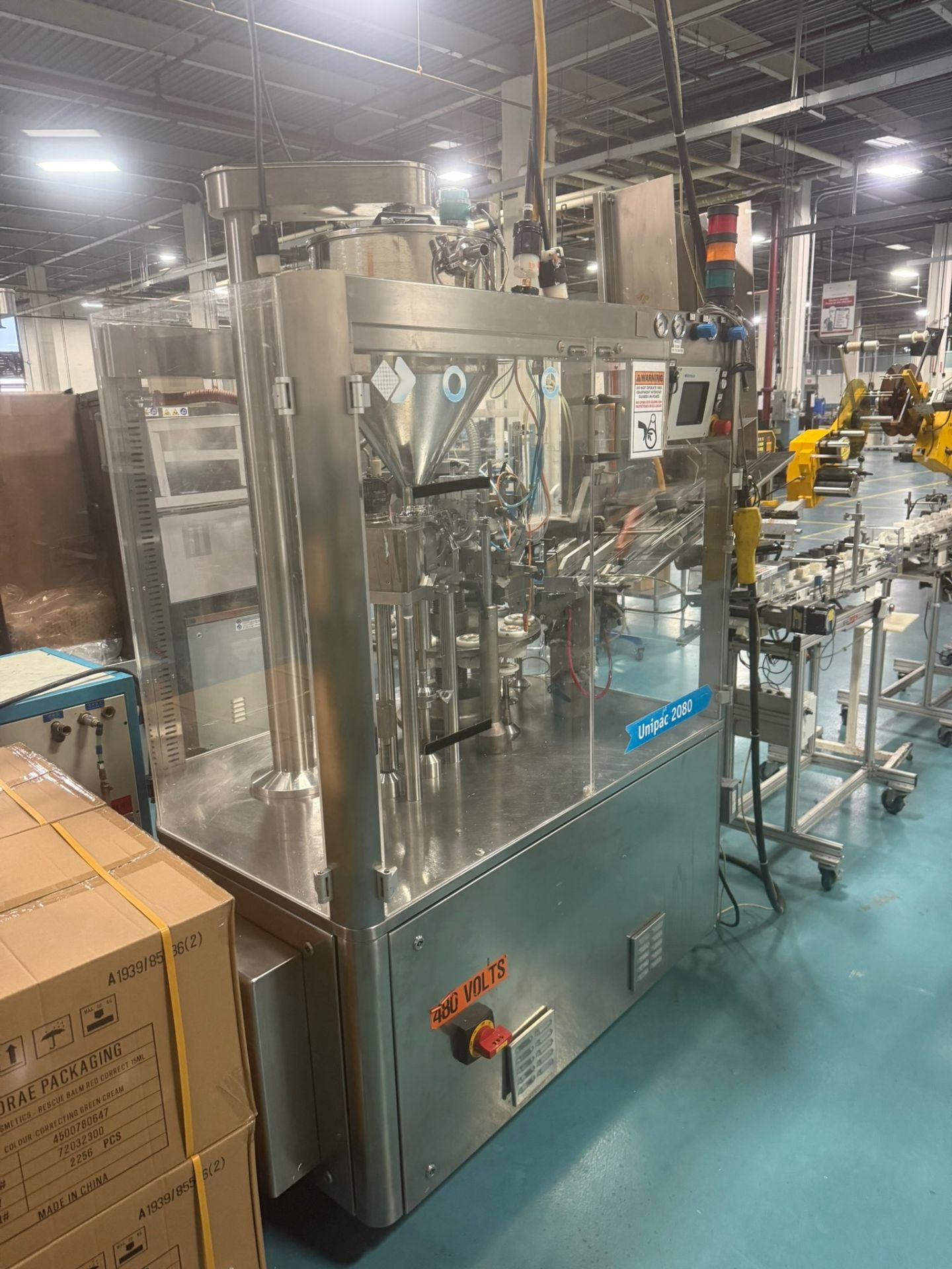 Romaco- Unipac Model U 2080 Tube Filling and Sealing Machine, 480 V, S ...