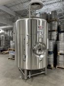 2015 GW KENT Jacketed 20BBL Round Bottom Brite Tank 150psi Overall Dims: 5'W x 104"H