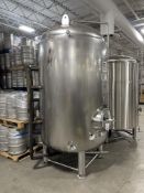 2015 GW KENT Jacketed 20BBL Round Bottom Brite Tank 150psi Overall Dims: 5'W x 115"H
