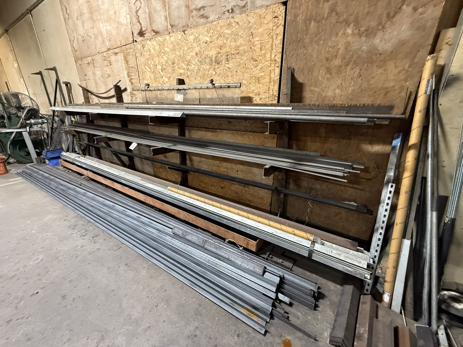 16' Cantilever Wall Mounted Shop Made Stock Rack w/Flat & Angle Iron ...