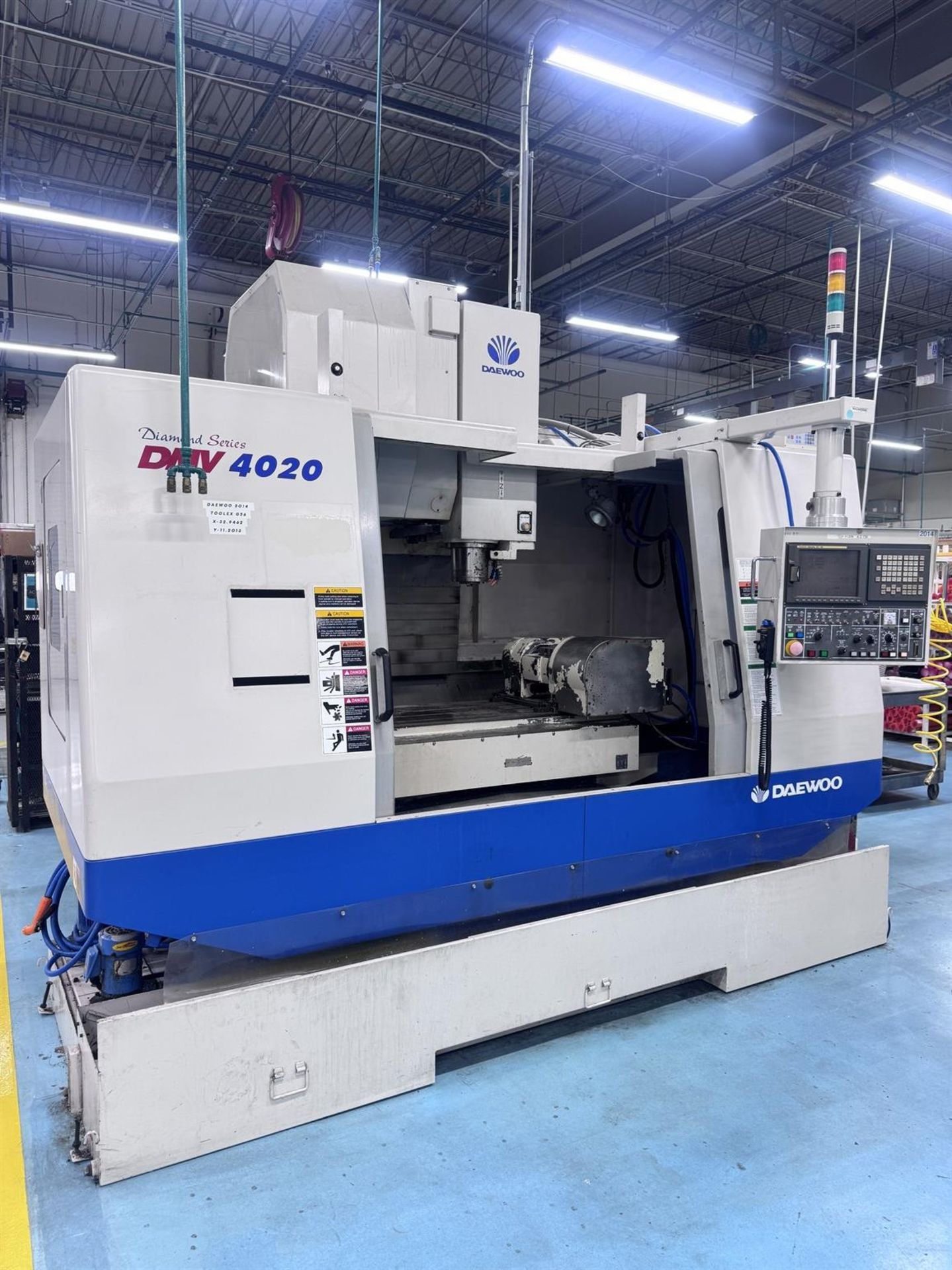 2003 DAEWOO DMV4020 4-Axis Vertical Machining Center, s/n AV5E1311, w/ Fanuc 21i-M Control, 19-3/