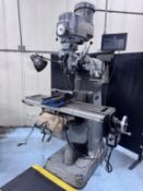 BRIDGEPORT 1.5 HP Milling Machine, s/n 82340, w/ 9" x 42" Power Feed Table, 60-4200 RPM Spindle