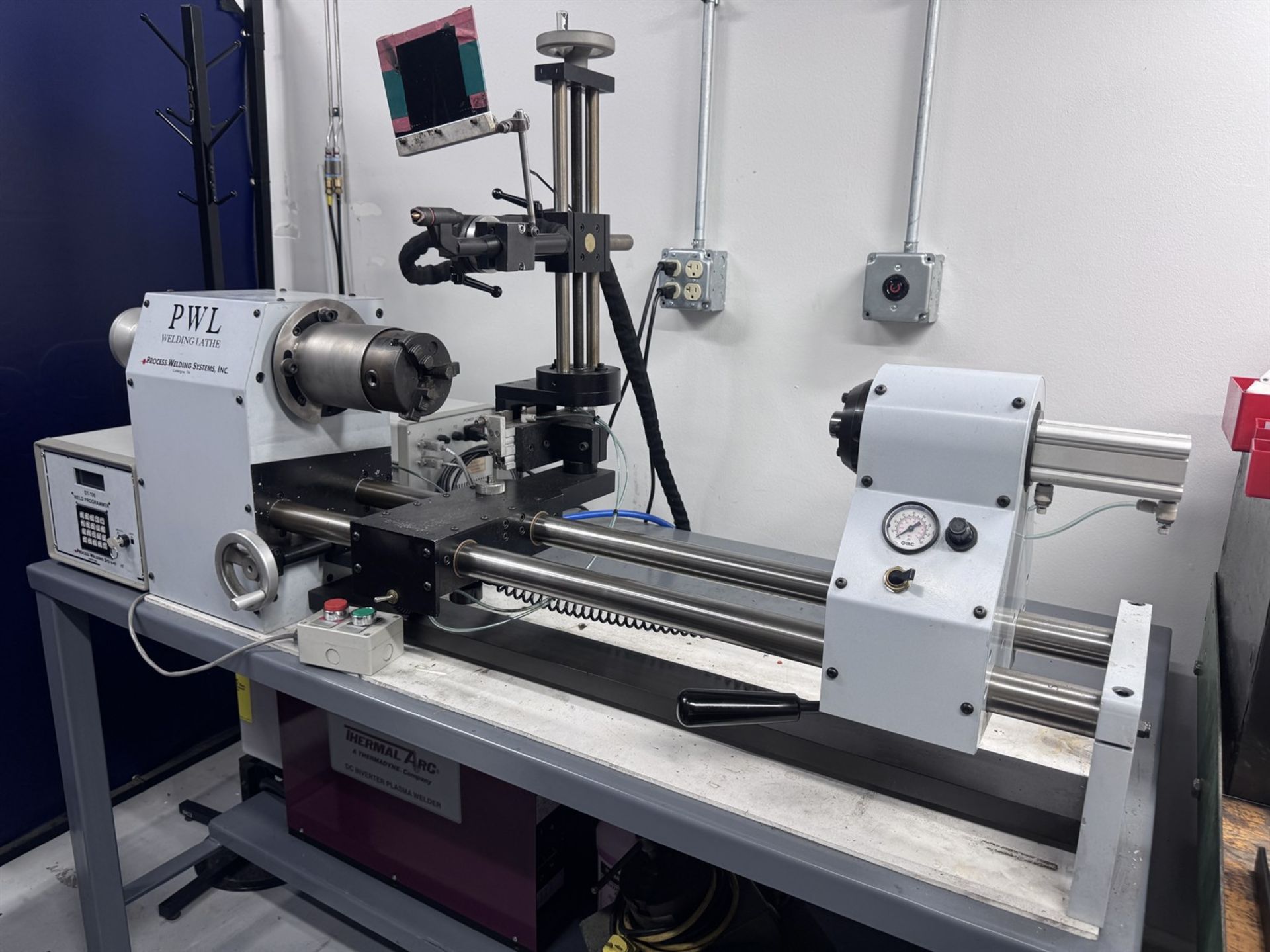 2015 PROCESS WELDING SYSTEMS PWL-186 Welding Lathe, s/n na, w/ DT-100 Weld Programmer, SCS-102 Speed