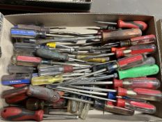 Lot Comprising Assorted Phillips and Flat Head Screw Drivers and Nut Drivers