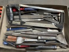 Lot Comprising of Assorted Files, Chisels, Punches, and Hacksaw