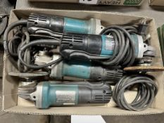 Lot Comprising (4) MAKITA 9557PB 4-1/2" Grinders