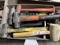 Lot Comprising of Dead Blow, Ball Peen, and Claw Hammers